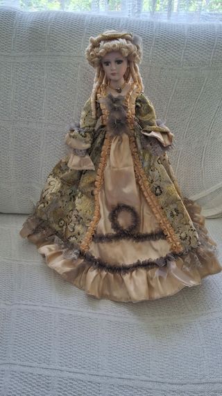 Muñeca de porcelana victoriana 60cm alto