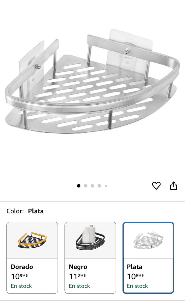 Estante esquina baño - metal