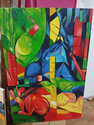 Cuadro cubista: Animales