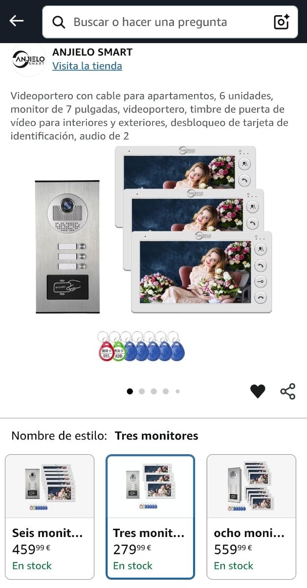 Videoportero ANJIELLO SMART 3 viviendas