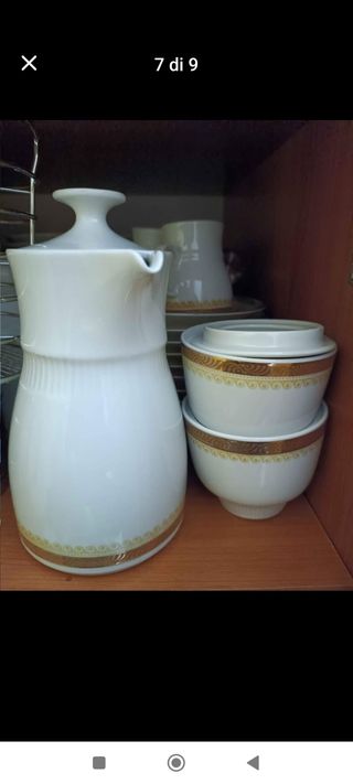 Servizio tavola porcellana oro bianco