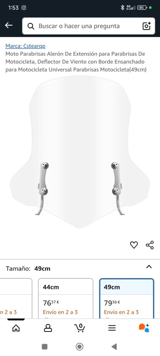 Deflector moto universal