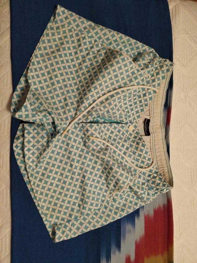 Bañador Dustin azul y blanco - Talla S