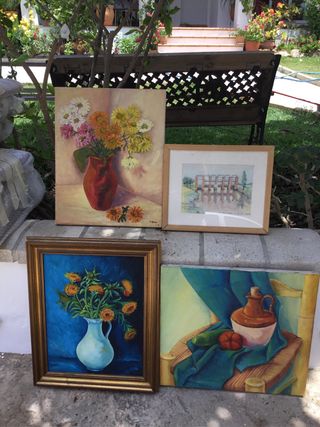 3Pinturas Flores - Óleo