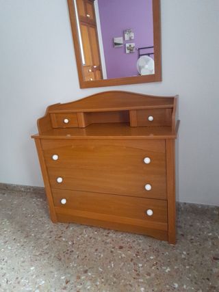 Mueble habitación madera - 2 mesitas