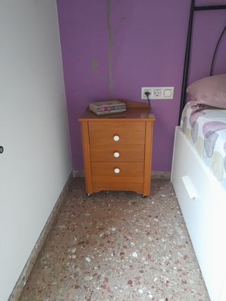 Mueble habitación madera - 2 mesitas