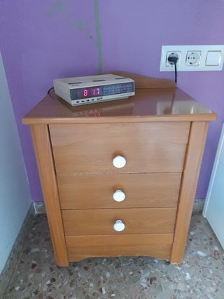 Mueble habitación madera - 2 mesitas