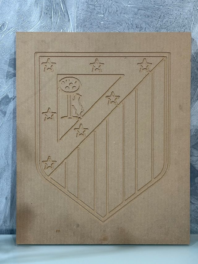 Escudo Atlético Madrid - Madera Grabada