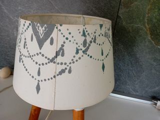 Lampada Tavolo Legno Bianco