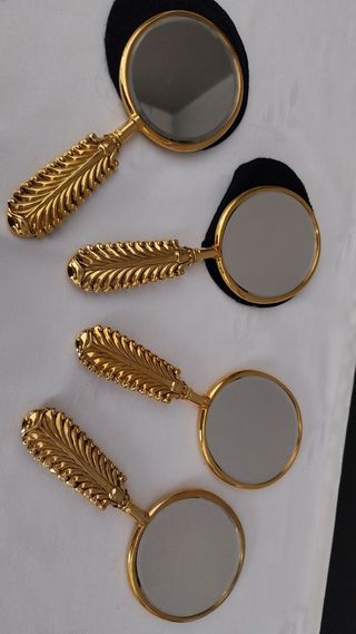 Espejo tocador dorado antiguo