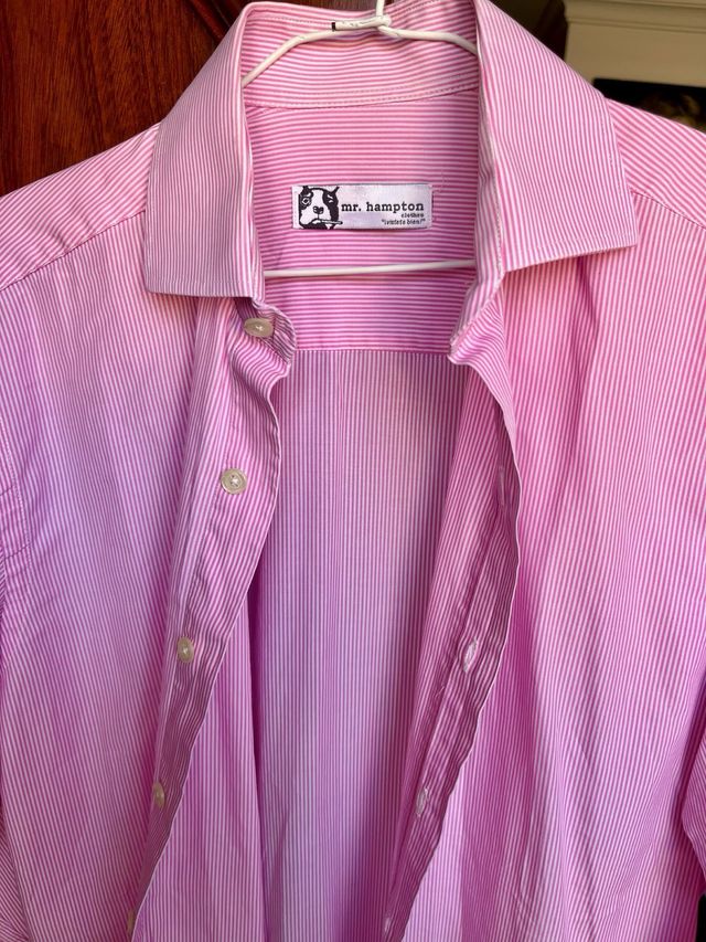 Camisa Mr. Hampton rayas rosa
