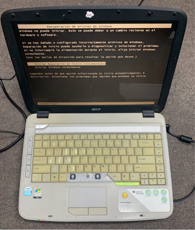 Portátil Acer Aspire antiguo