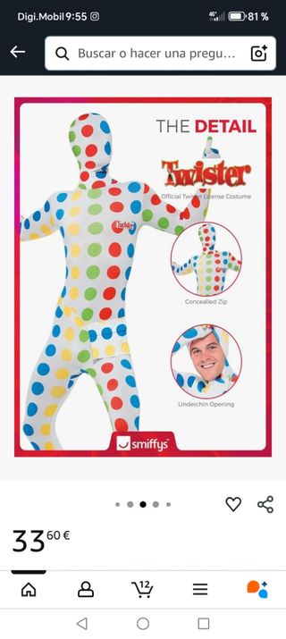 Disfraz Twister Smiffys marca Hasbro adulto