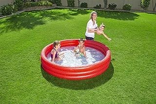 Piscina infantil 3 aros roja