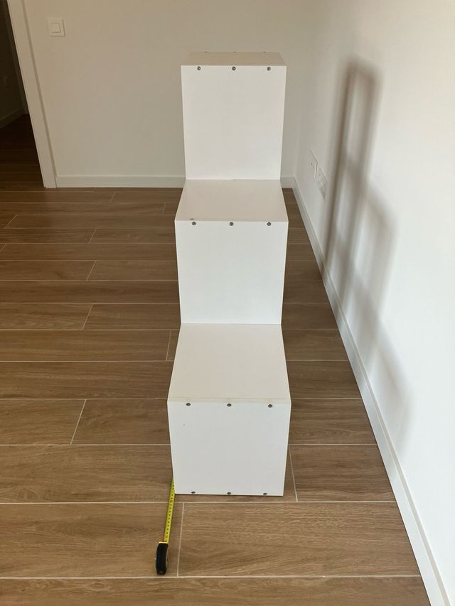 Estantería - Librería en escalera, 6 cubos