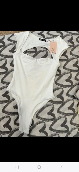 Body blanco c/etiqueta - Talla S