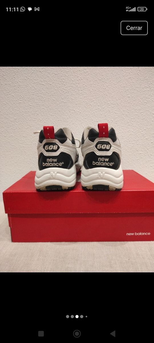 New Balance 608 - Zapatillas blancas y negras