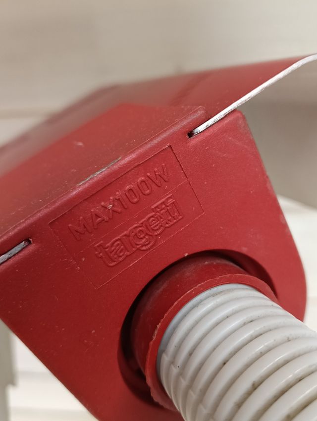 Lampada Targetti rossa vintage