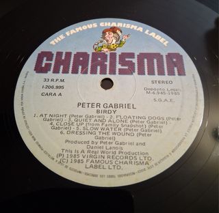 LP de Peter Gabriel: "Birdy" (1985)