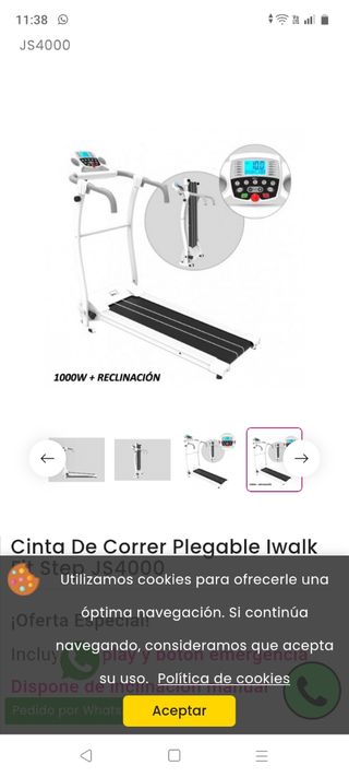 Cinta correr iWalk plegable