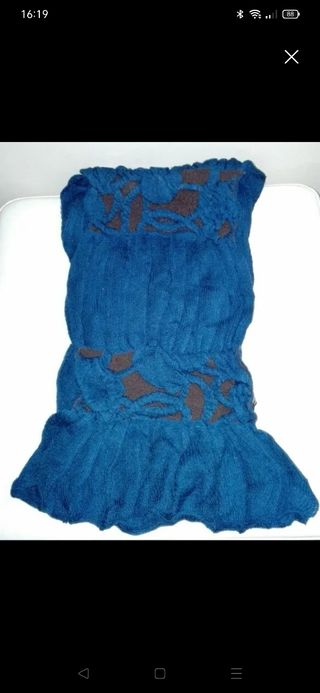 Bufanda tejida azul marino