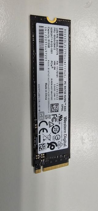 SSD Western Digital 512GB m2