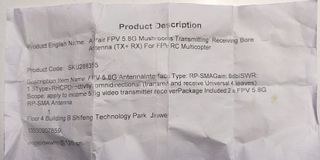 Antenas FPV 5.8G - 2uds