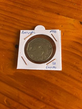 Moneda Portugal 50 Escudos 1988