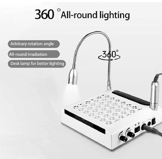 Aspiratore Fresa Lampada a Led Manicure Pedicure