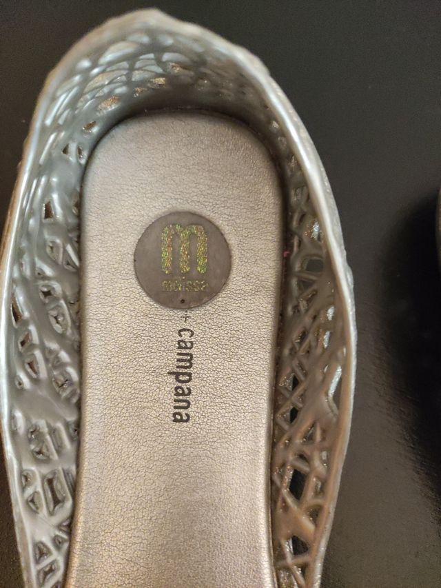 Sandalias Melissa Plata Brillantes