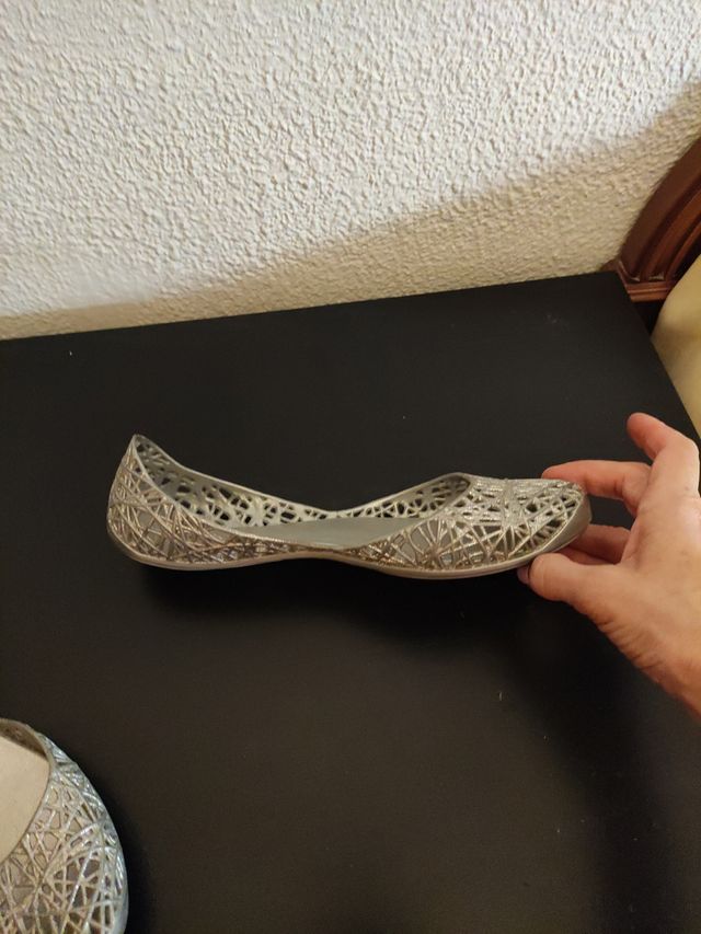 Sandalias Melissa Plata Brillantes