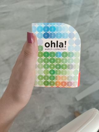 Reloj Ohla! naranja y negro