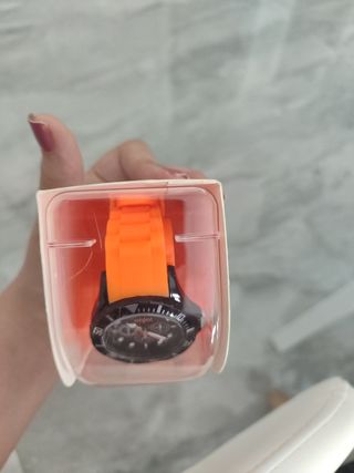 Reloj Ohla! naranja y negro