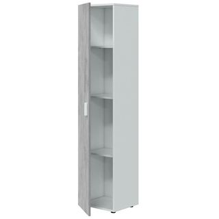 Armario multiuso blanco y gris