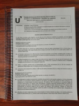 Exámenes selectividad biología Andalucía 