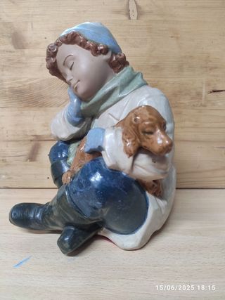 Figura Niño con Perro NADAL - Decoración