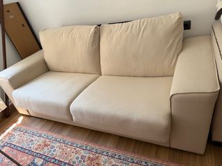 Sofá cama beige - 2 plazas