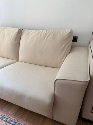 Sofá cama beige - 2 plazas