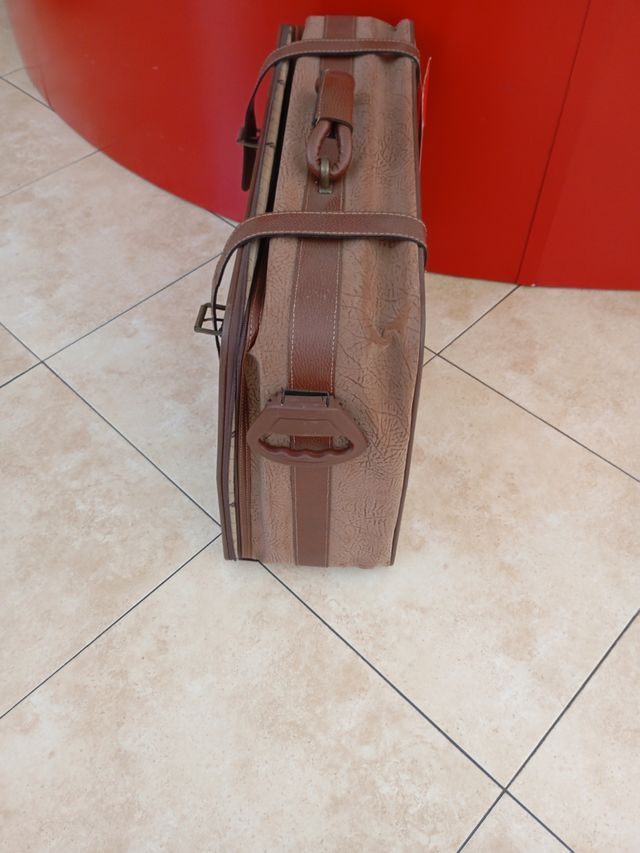 Maleta viaje vintage beige