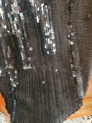 Vestido negro lentejuelas fiesta