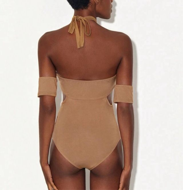 Body Shein marrón dorado talla XS