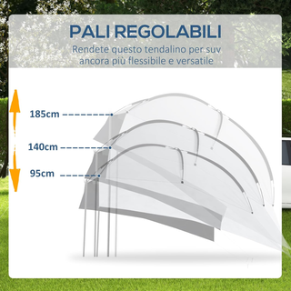 Tendalina ad Arco Portatile con Pareti Laterali e
