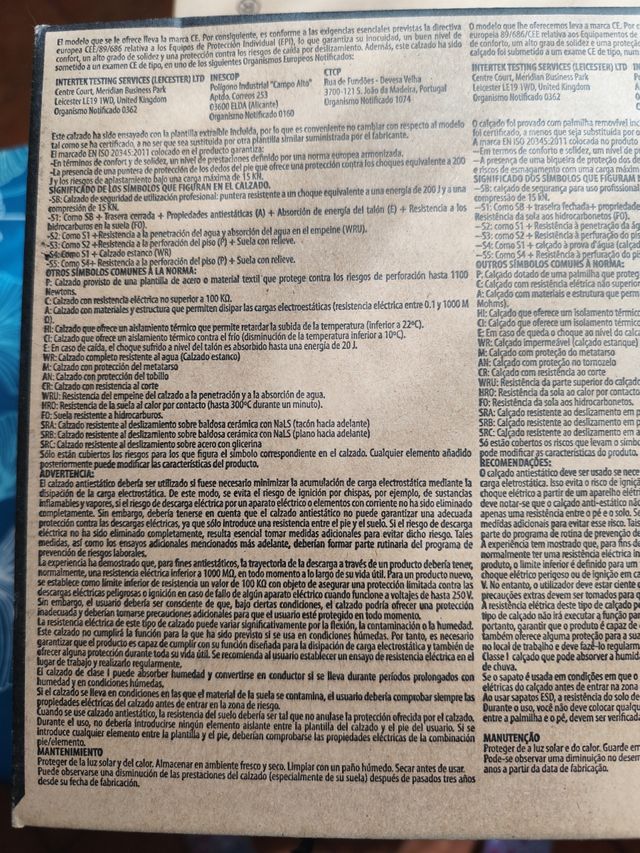 Zapatos de seguridad Trueno S3 - Talla 38