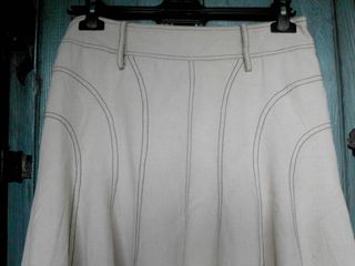 Falda beige algodón talla M