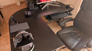 Mesa escritorio esquinera negra