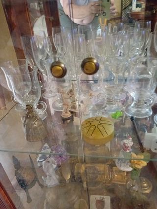 Vitrina clásica madera 4 baldas