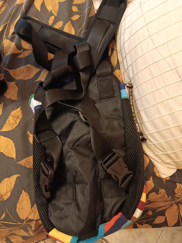 Mochila transporte mascotas multicolor