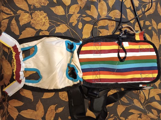 Mochila transporte mascotas multicolor