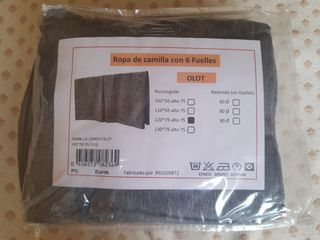 Ropa camilla Olot 6 Fuelles gris