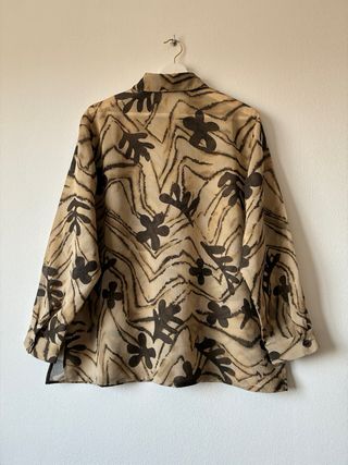 Camisa vintage beis-marrón
